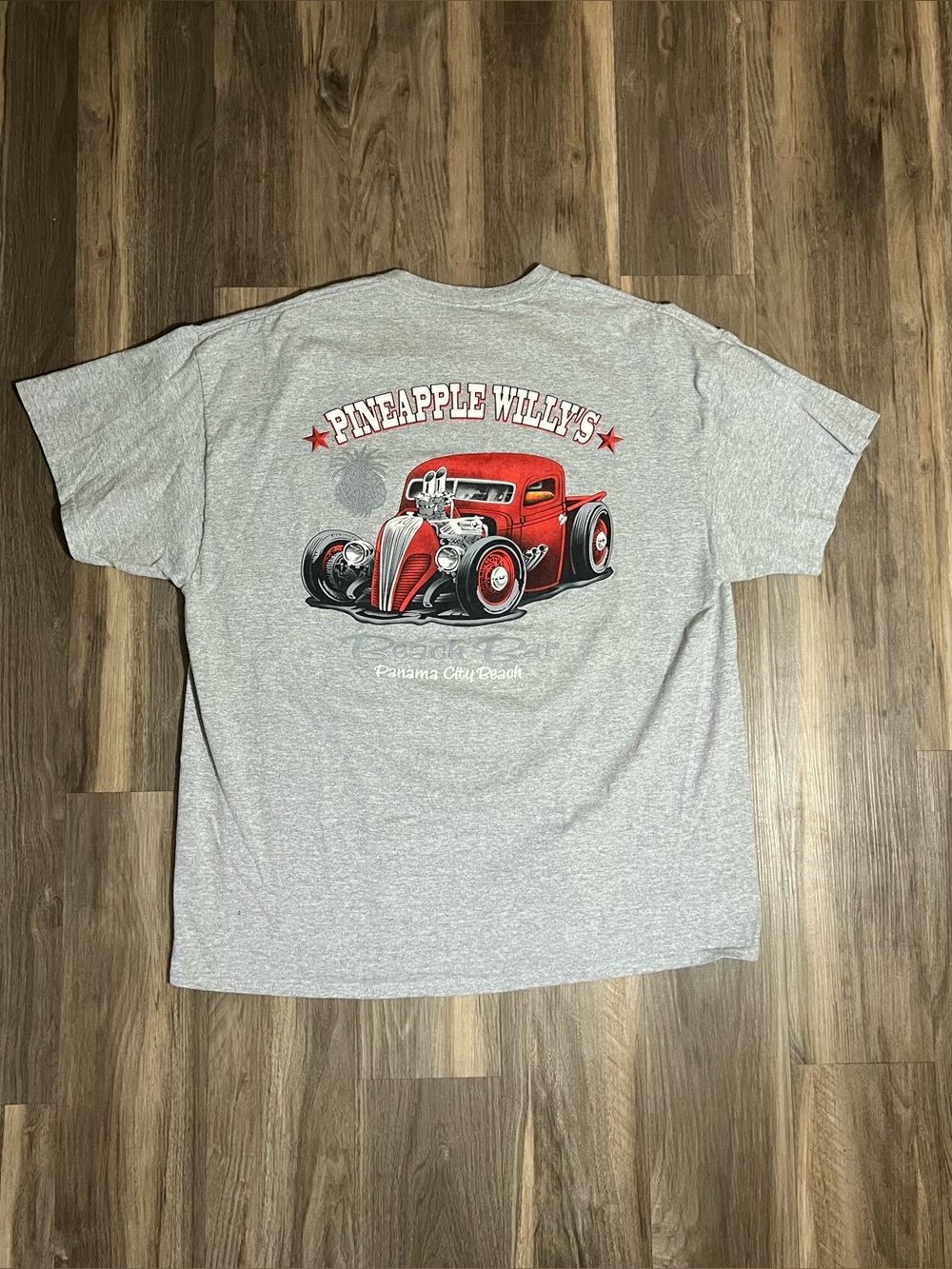 Retro Pineapple Willys Beach Bar Hot Rod Graphic T-Shirt Men’s Size XXL